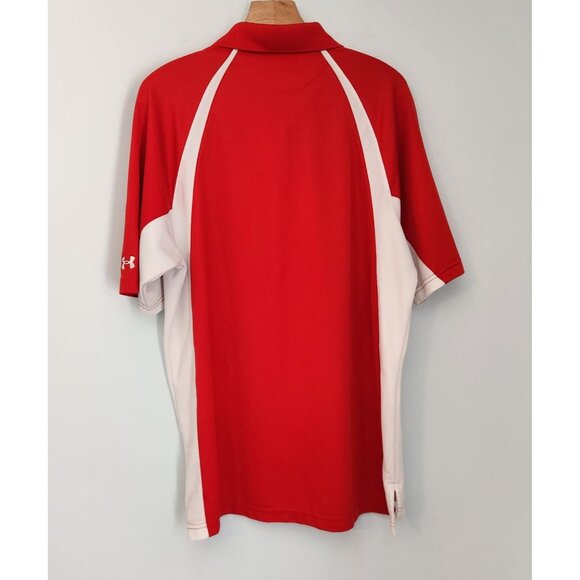 Under Armour Heatgear Polo Shirt Loose Fit Golf Red Presidents Cup Large - Picture 6 of 12